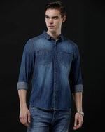Best Casual Shirts For Men - Slim Fit Solid Denim Shirt By Temple Of Denim - Allen-Fitness