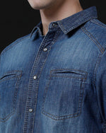 Best Casual Shirts For Men - Slim Fit Solid Denim Shirt By Temple Of Denim - Allen-Fitness
