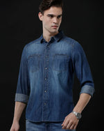 Best Casual Shirts For Men - Slim Fit Solid Denim Shirt By Temple Of Denim - Allen-Fitness