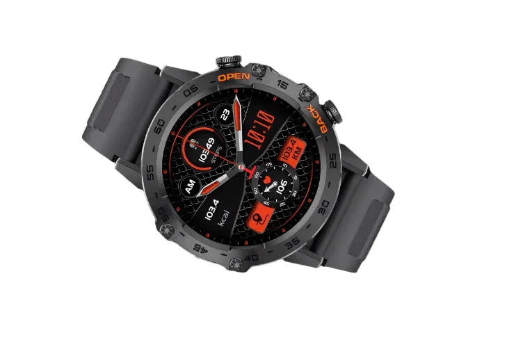 Bluetooth Smart Watch for Men (Black) - Fitness Tracker, Heart Rate, Sleep Monitor, Bluetooth Calling - Allen-Fitness