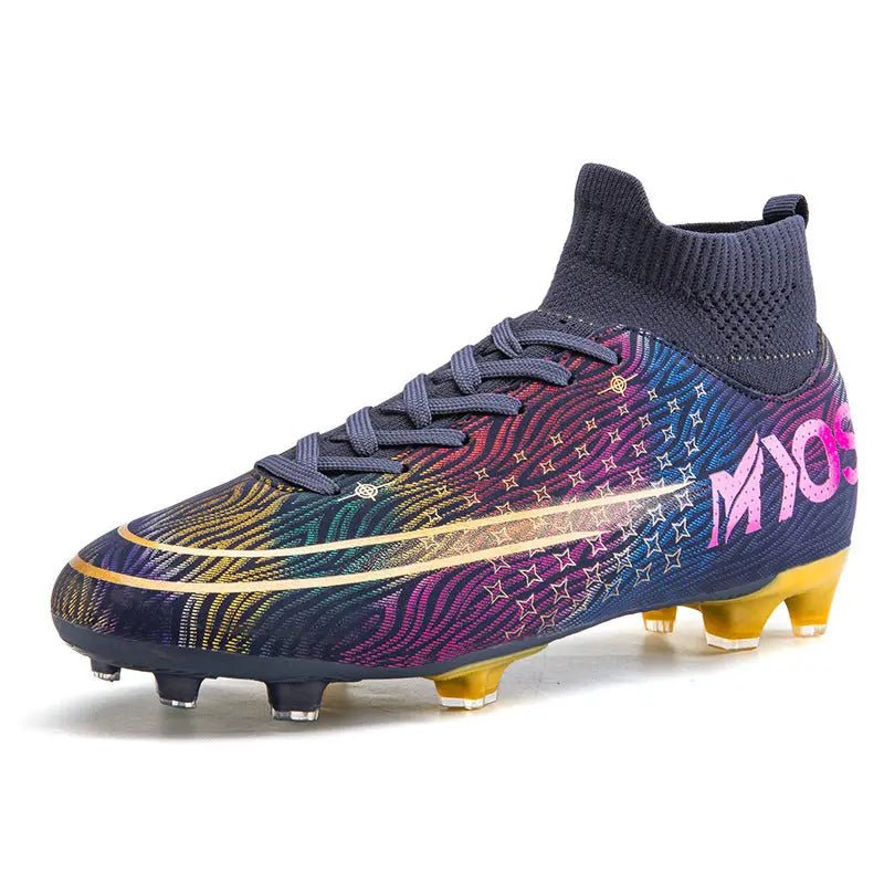 Boys Cleats High Top Soccer Boots - Ankle Football Soccer Boots - Allen - Fitness