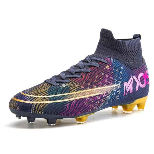 Boys Cleats High Top Soccer Boots - Ankle Football Soccer Boots - Allen-Fitness