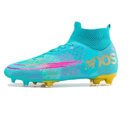 Boys Cleats High Top Soccer Boots - Ankle Football Soccer Boots - Allen - Fitness
