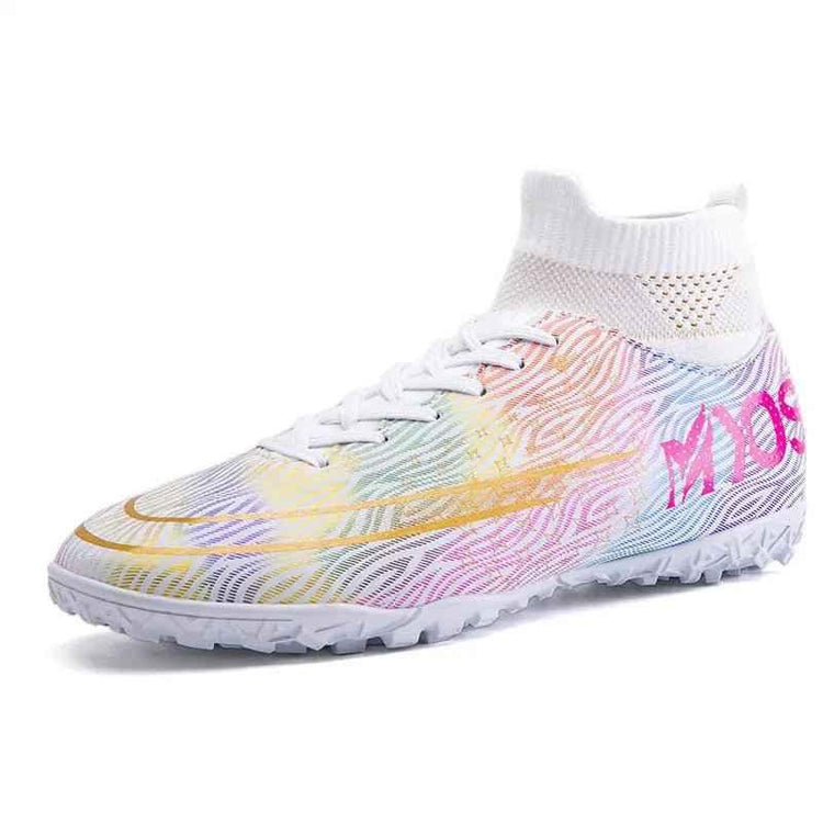 Boys Cleats High Top Soccer Boots - Ankle Football Soccer Boots - Allen-Fitness