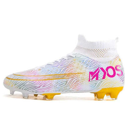 Boys Cleats High Top Soccer Boots - Ankle Football Soccer Boots - Allen - Fitness