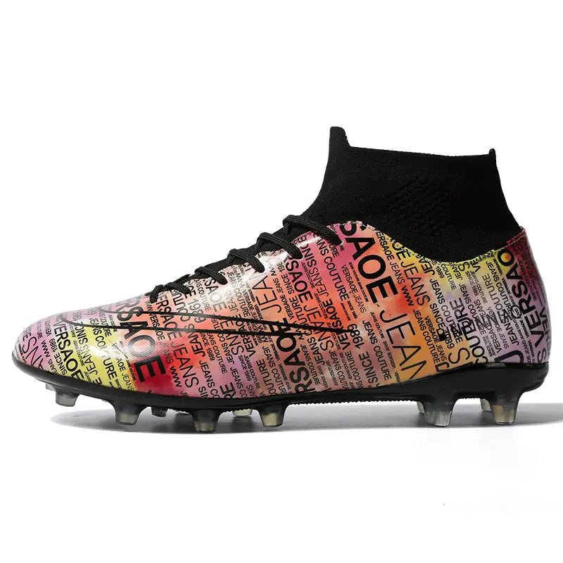 Boys Cleats High Top Soccer Boots - Ankle Football Soccer Boots - Allen - Fitness