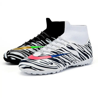 Boys Cleats High Top Soccer Boots - Ankle Football Soccer Boots - Allen - Fitness