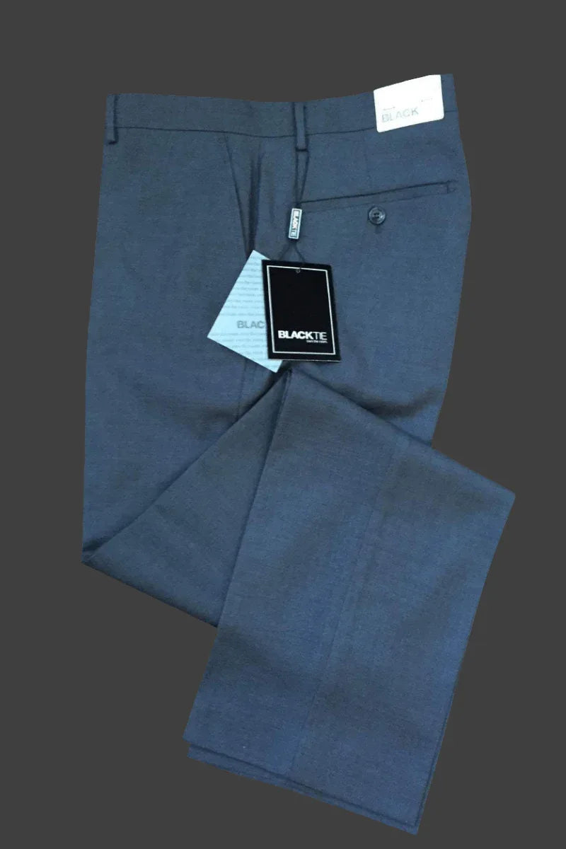 Bradley Steel Grey Suit Pants - Luxury Wool Blend, Modern & Slim Fit, Pre-Hemmed Design - Allen-Fitness