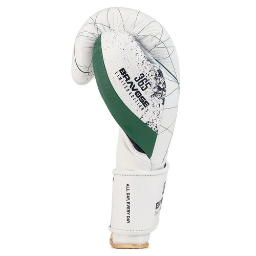 Bravose Limited Edition Boxing Gloves 16oz - 365 Series White with Velcro Closure