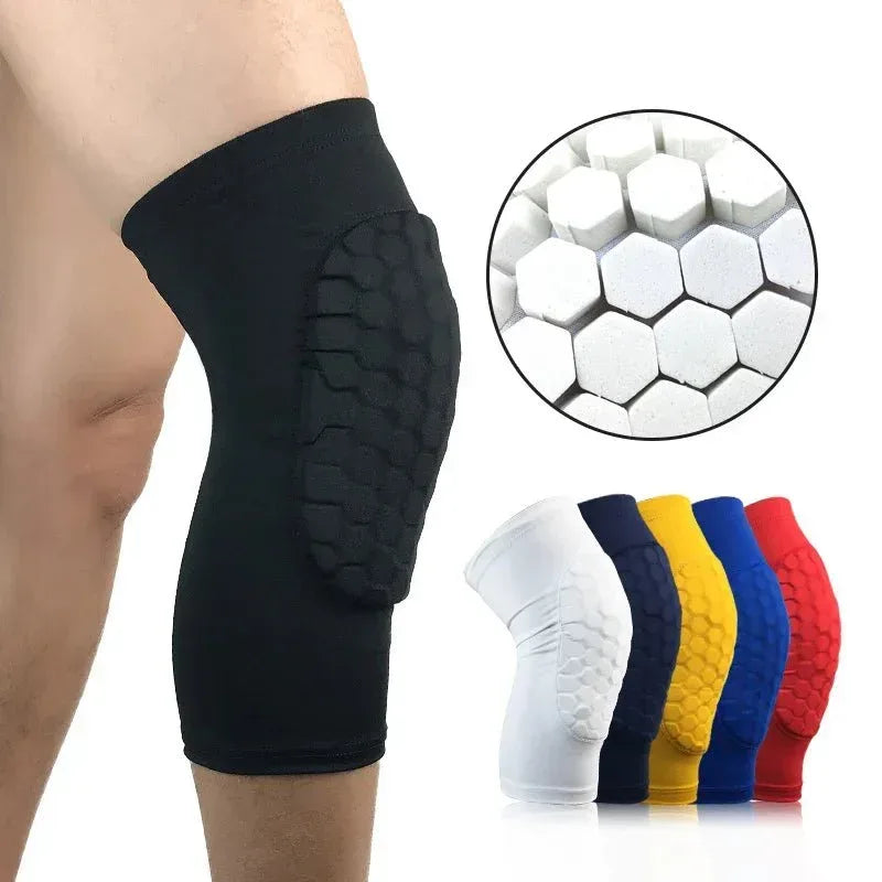 Breathable Compression Knee Sleeves with Honeycomb Support - Adjustable Fit - Allen-Fitness