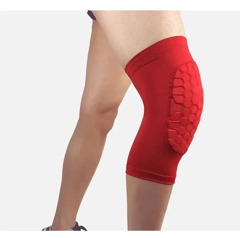 Breathable Compression Knee Sleeves with Honeycomb Support - Adjustable Fit - Allen-Fitness