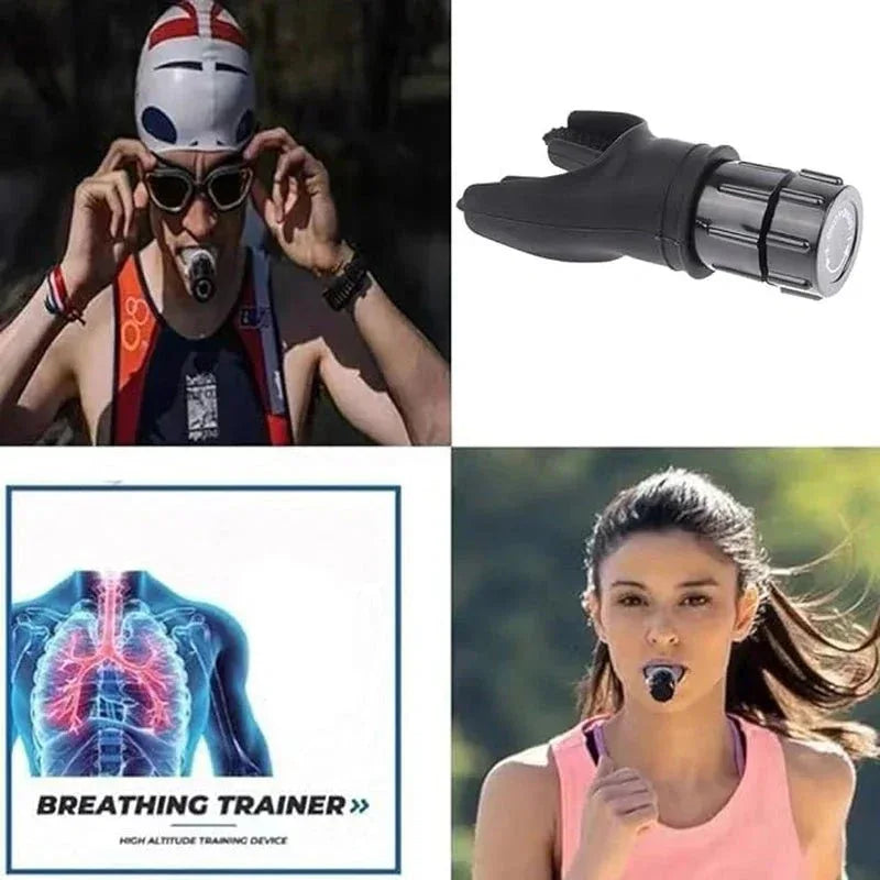 Adjustable Resistance Portable Breathing Device for Enhanced Lung Capacity & Endurance - Allen-Fitness