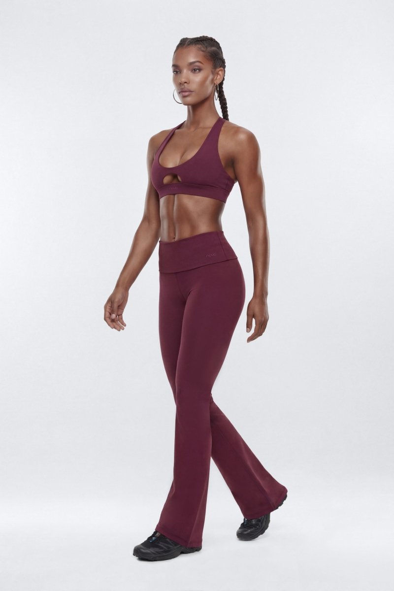 ButterSoft™ 33″ Low Rise Foldover Flare Legging - Black - Premium Fitness &amp; Activewear for Men &amp; Women|UK