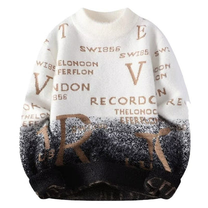 Half Turtleneck Simple Handsome Pullover Sweater - Comfortable Half Turtleneck Sweater made from durable material.