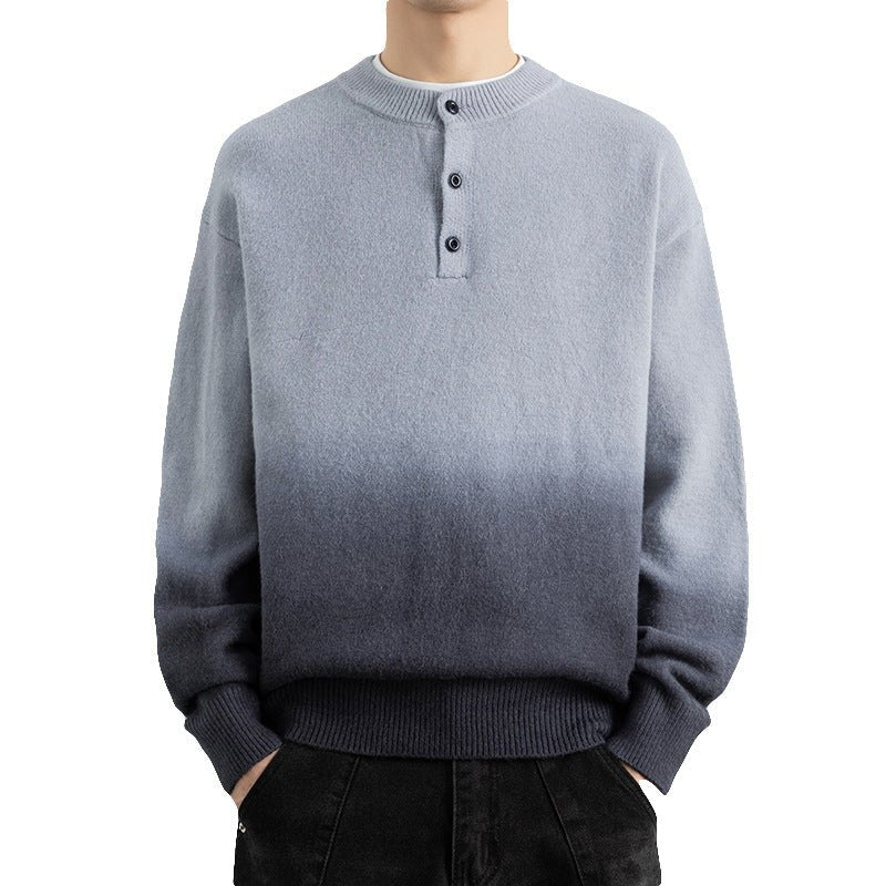 Casual Colorblock Long Sleeve Crew Neck Men's Knit Pullover Sweater - Premium Fitness & Activewear for Men & Women|UK