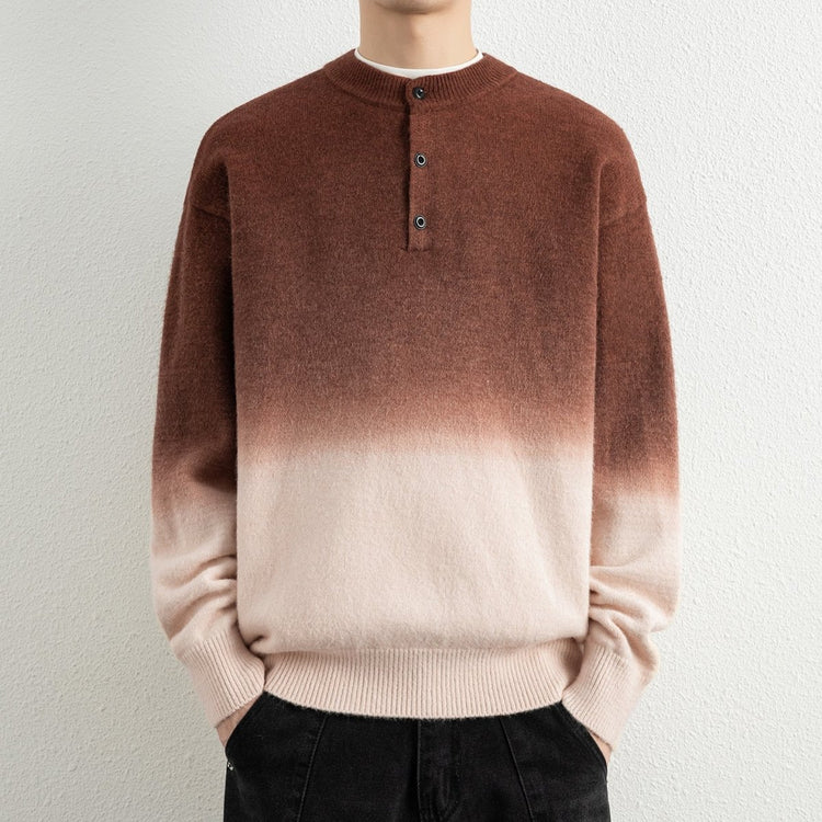 Casual Colorblock Long Sleeve Crew Neck Men's Knit Pullover Sweater - Premium Fitness & Activewear for Men & Women|UK