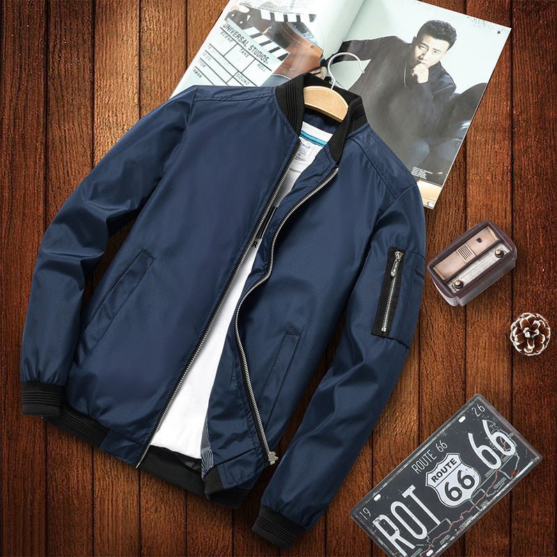 Casual ordinary hooded zipper youth men&