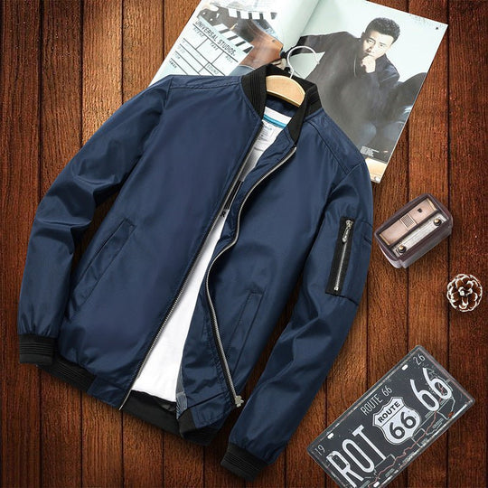 Casual ordinary hooded zipper youth men&