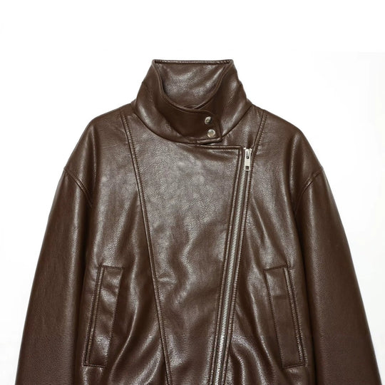 Casual retro faux leather coated jacket - Premium Fitness &amp; Activewear for Men &amp; Women|UK