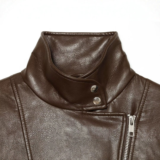 Casual retro faux leather coated jacket - Premium Fitness &amp; Activewear for Men &amp; Women|UK