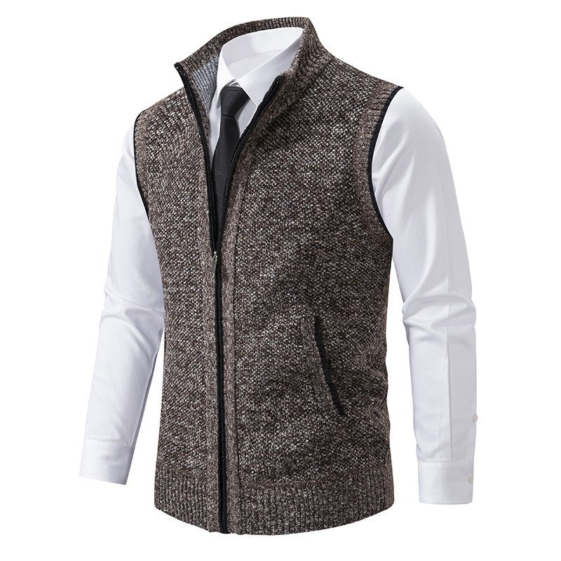 Casual Sleeveless Stand Collar Men&