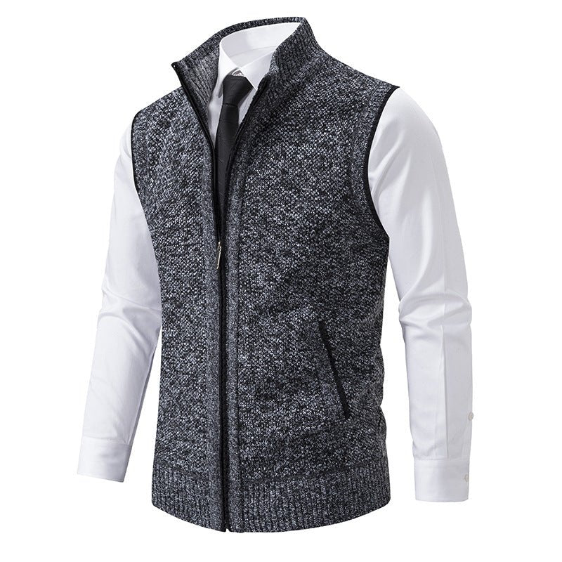 Casual Sleeveless Stand Collar Men&