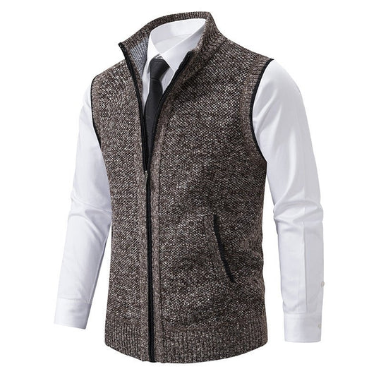 Casual Sleeveless Stand Collar Men&