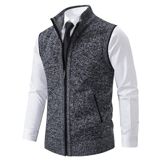 Casual Sleeveless Stand Collar Men&