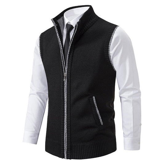 Casual Sleeveless Stand Collar Men&