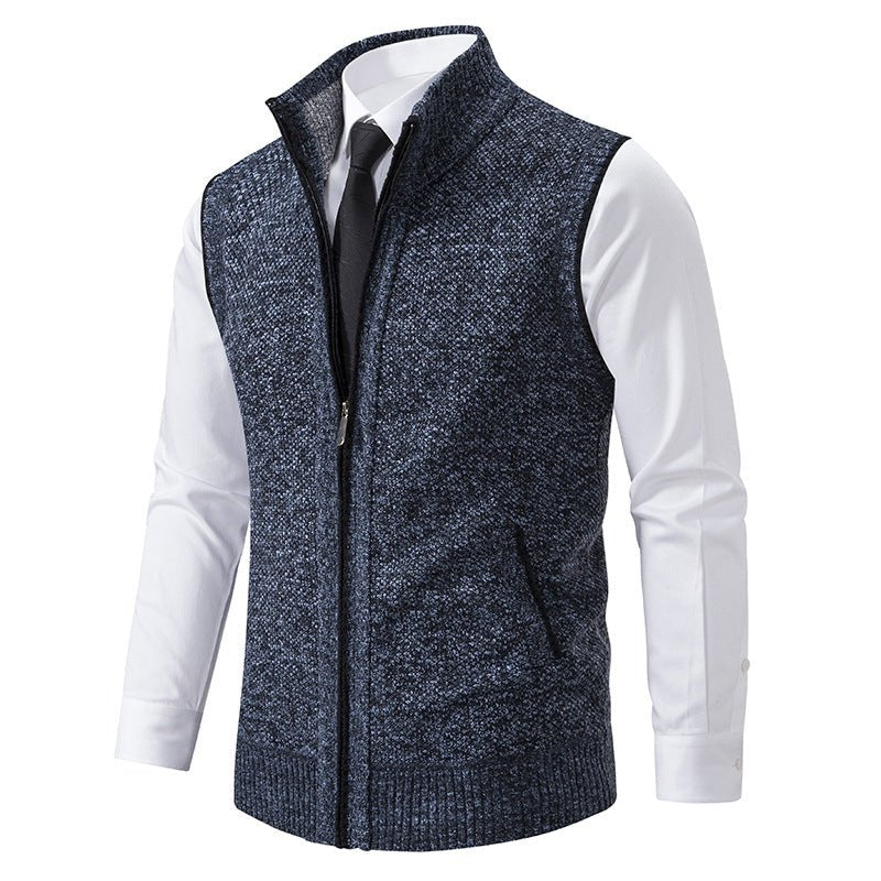 Casual Sleeveless Stand Collar Men&