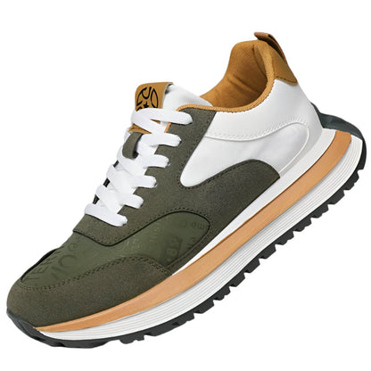 Men's Casual Sneakers - Comfortable, Non-Slip, Lace-Up Shoes with rounded toe and stylish embossed 'TEAM' detail.