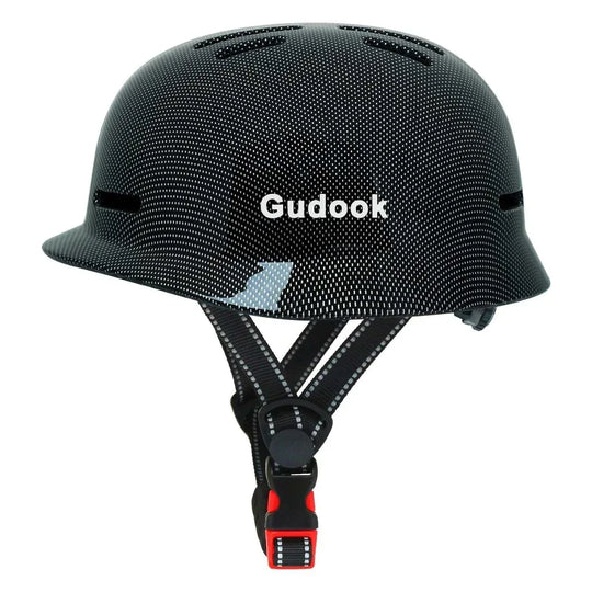 Retro City Commuter Bicycle Helmet for Adults - Unisex Matte &amp; Carbon Fiber Design, L Size - Allen-Fitness