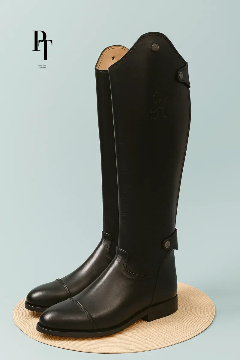 Classic English Riding Boots - Premium Leather, Perfect Fit & Optional Initials - Allen-Fitness
