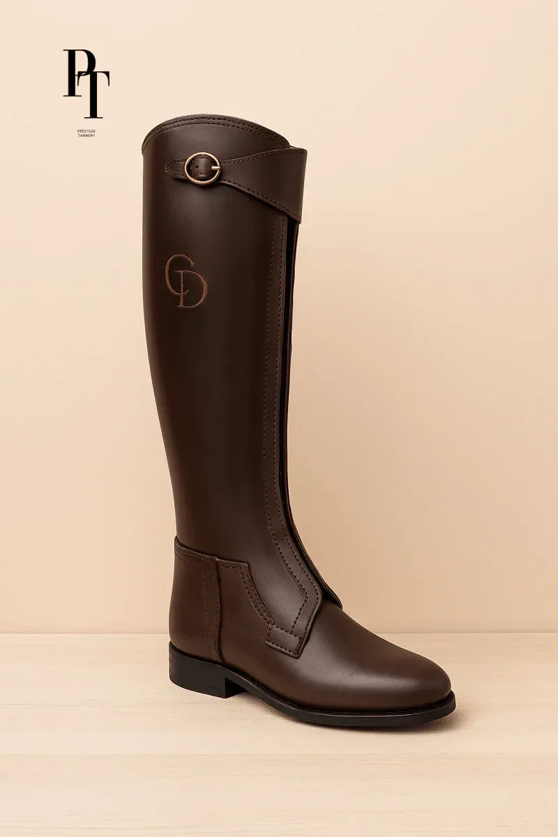 Classic Leather Equestrian Boots for Women – Handcrafted, Durable, Customizable Comfort - Allen-Fitness