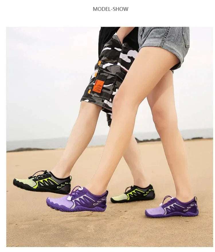 Comfortable Aqua Shoes For Men - Neoprene Indoor Outdoor Fitness Sneakers - Lightweight &amp; Breathable - Allen-Fitness