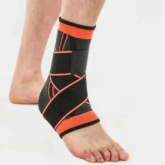 Adjustable Compression Ankle Support Brace for Gym & Sports - Allen-Fitness