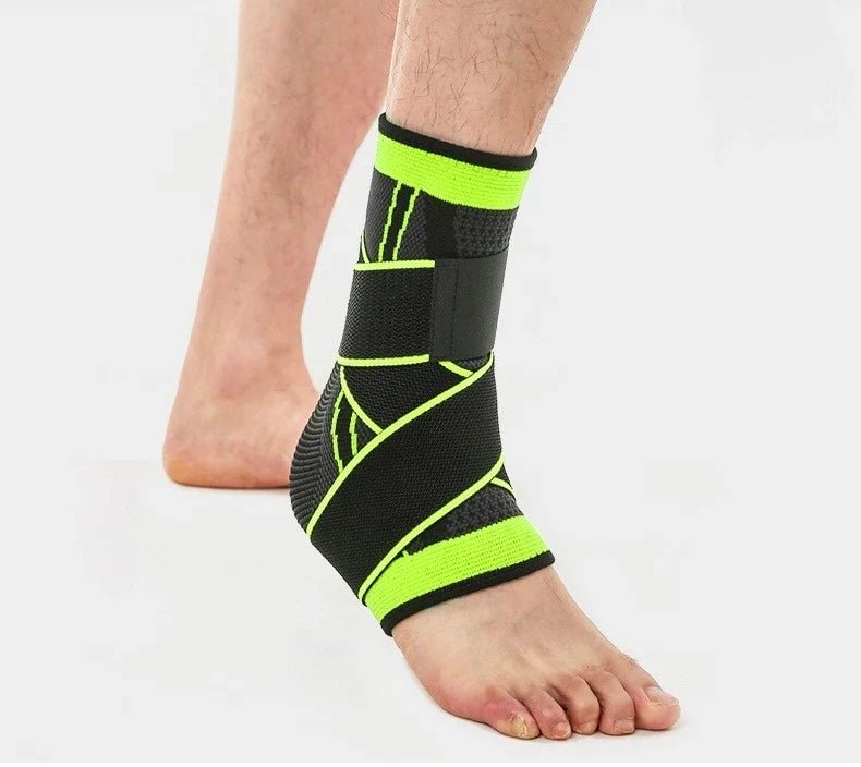 Compression Ankle Support Brace - Adjustable Ankle Straps for Gym & Sports Protection - Allen - Fitness