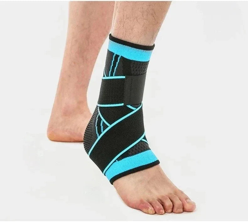 Adjustable Compression Ankle Support Brace for Gym &amp; Sports - Allen-Fitness