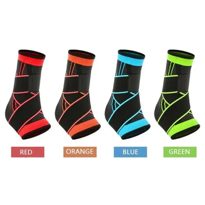 Adjustable Compression Ankle Support Brace for Gym &amp; Sports - Allen-Fitness