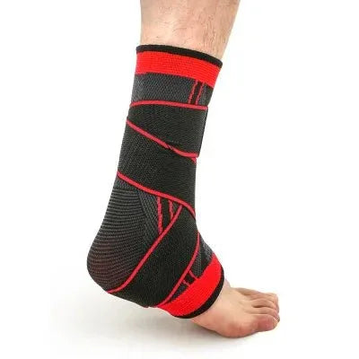 Adjustable Compression Ankle Support Brace for Gym & Sports - Allen-Fitness
