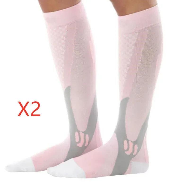 Compression Socks For Men & Women Best Graduated Athletic Fit For Running Flight Travel Boost Stamina Circulation&Recovery Socks - Allen-Fitness