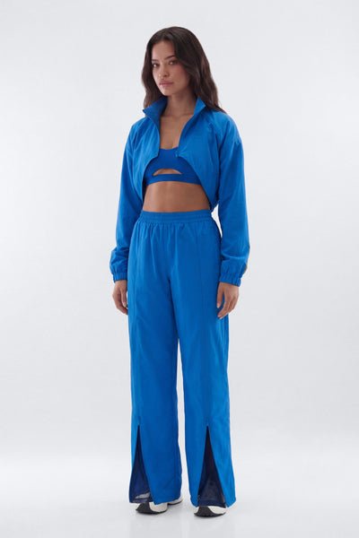 CoreNylon Cropped Windbreaker Sports Jacket - Blue