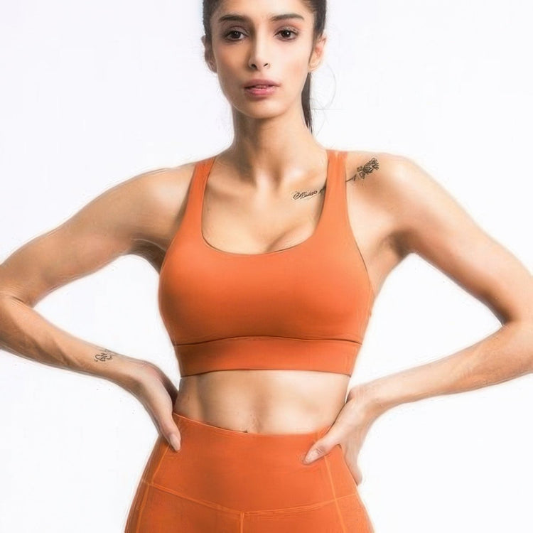 Sports Bra with Crisscross Straps - Premium Fitness & Activewear for Men & Women|UK