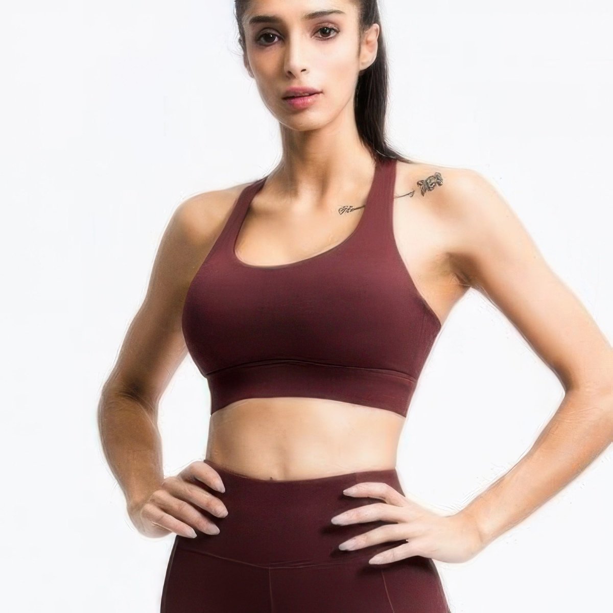 Sports Bra with Crisscross Straps - Premium Fitness & Activewear for Men & Women|UK