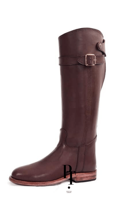 Customizable Brown Riding Boots For Women - Premium Leather Women's Riding Footwear - Allen - Fitness