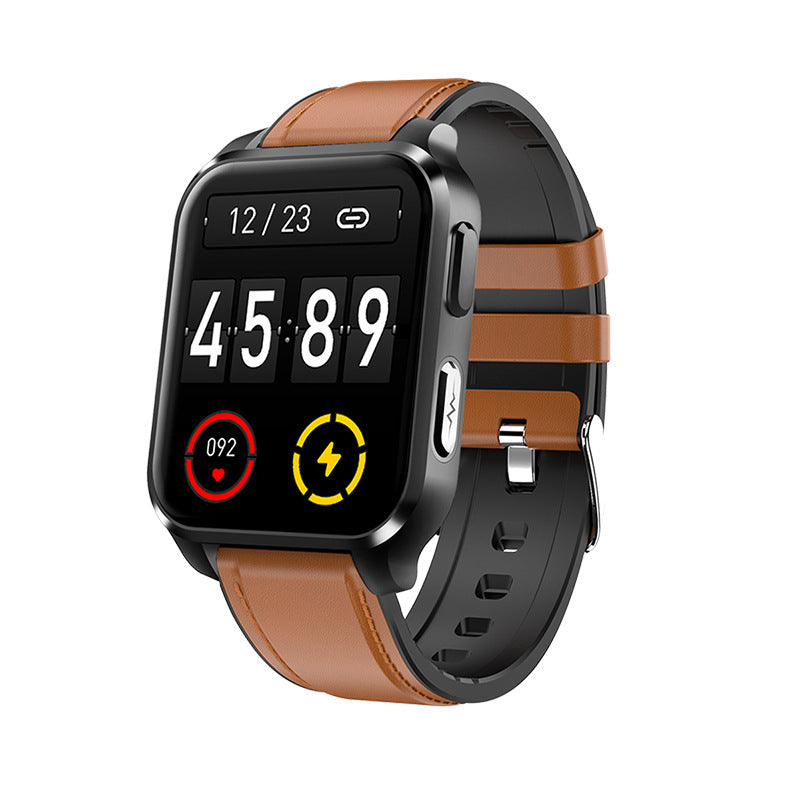 Different color options of ECG Body Temperature Heart Rate Blood Pressure Oxygen Weather Music Sports Smartwatch displayed together for selection.