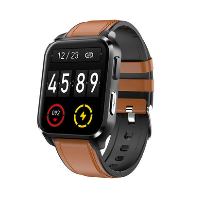 Different color options of ECG Body Temperature Heart Rate Blood Pressure Oxygen Weather Music Sports Smartwatch displayed together for selection.