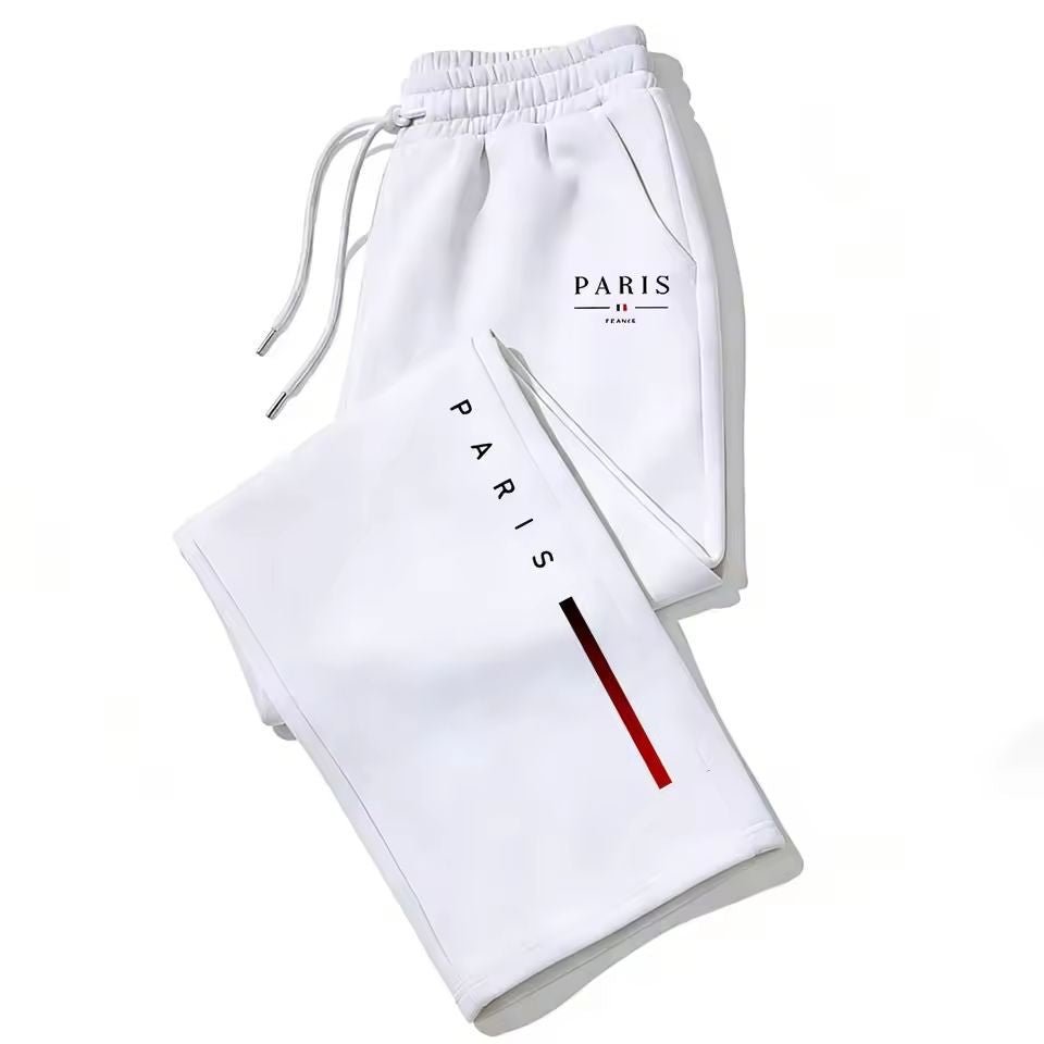 Dark Gothic Letter Print Loose Wide-leg Drawstring Unisex Sweatpants - Premium Fitness & Activewear