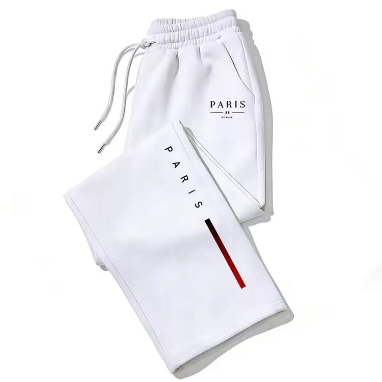 Dark Gothic Letter Print Loose Wide-leg Drawstring Unisex Sweatpants - Premium Fitness & Activewear
