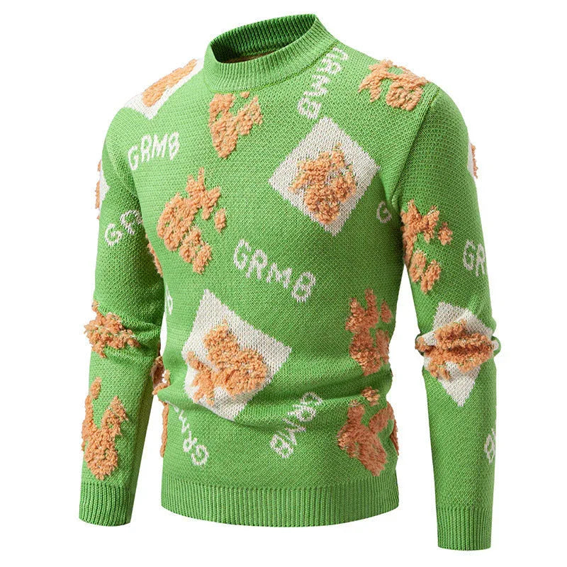 New Knitwear Half Turtleneck Fashion Sweater Men - Stylish, Cozy & Versatile for All Occasions - Allen-Fitness